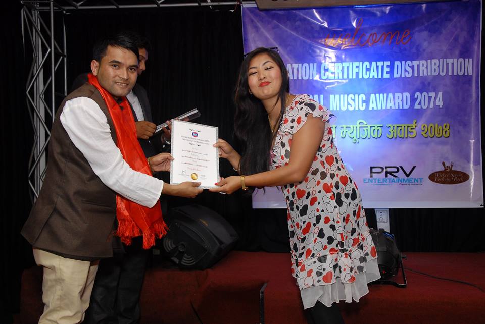 ओएस नेपाल म्युजिक अवार्डको लागि गायिका पुजा सुनुवार मनोनयनमा
