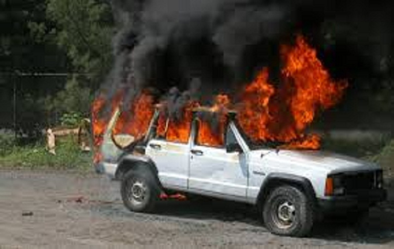 पाल्पामा माओवादी नेता घर्ती चढेको गाडीमा बम विस्फोट, चालक घाइते