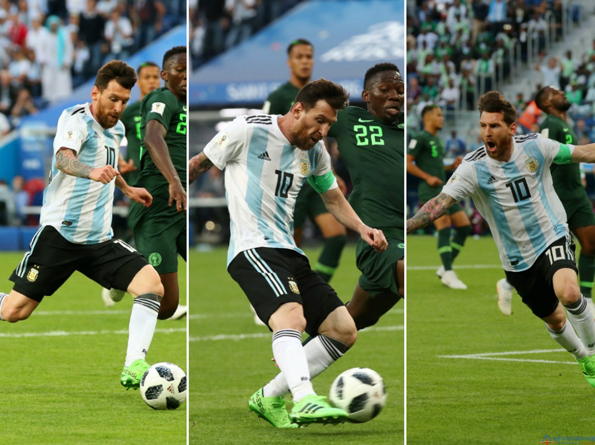 अर्जेन्टिना अन्तिम १६ मा, मेसीको विश्वकपमा पहिलो गोल